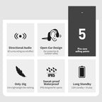 Cas Wireless Bone Conduction Sports Headphones