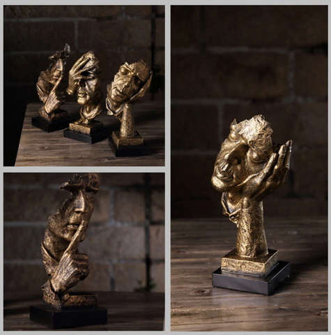 Daan | Gold Abstract Decorative Sculpture