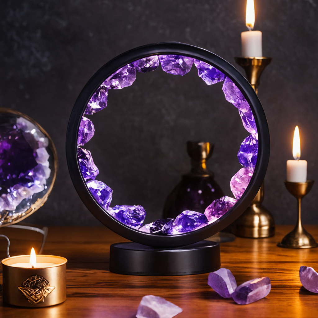 David | Amethyst Mood Lamp Featuring Soft Warm LED Illumination