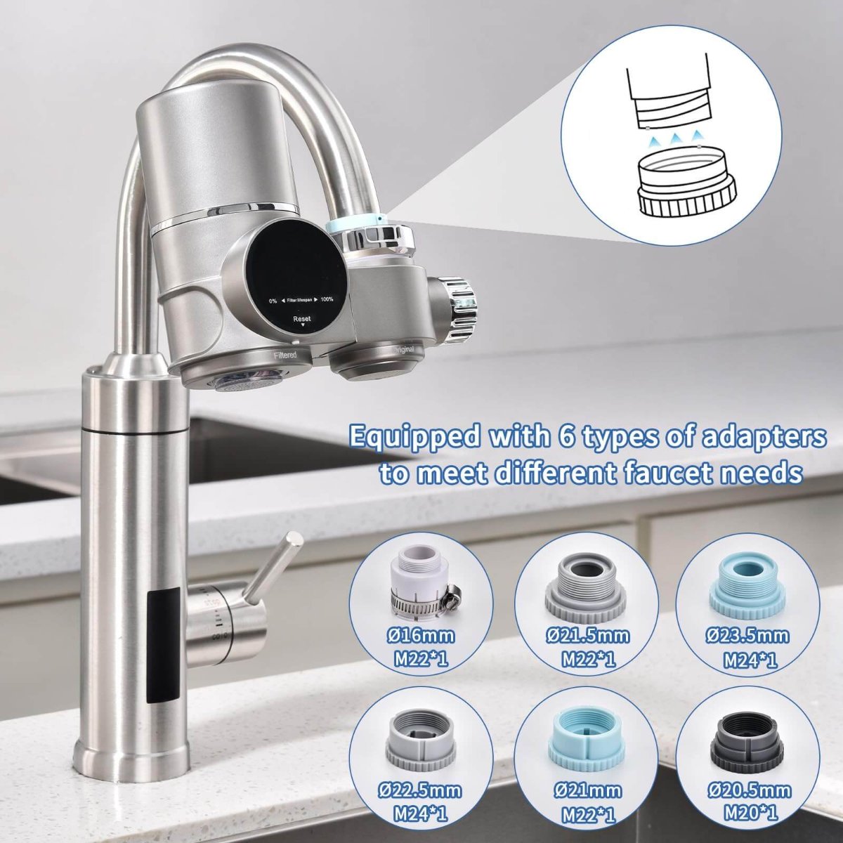 Diederik | LED Screen Faucet Water Filter