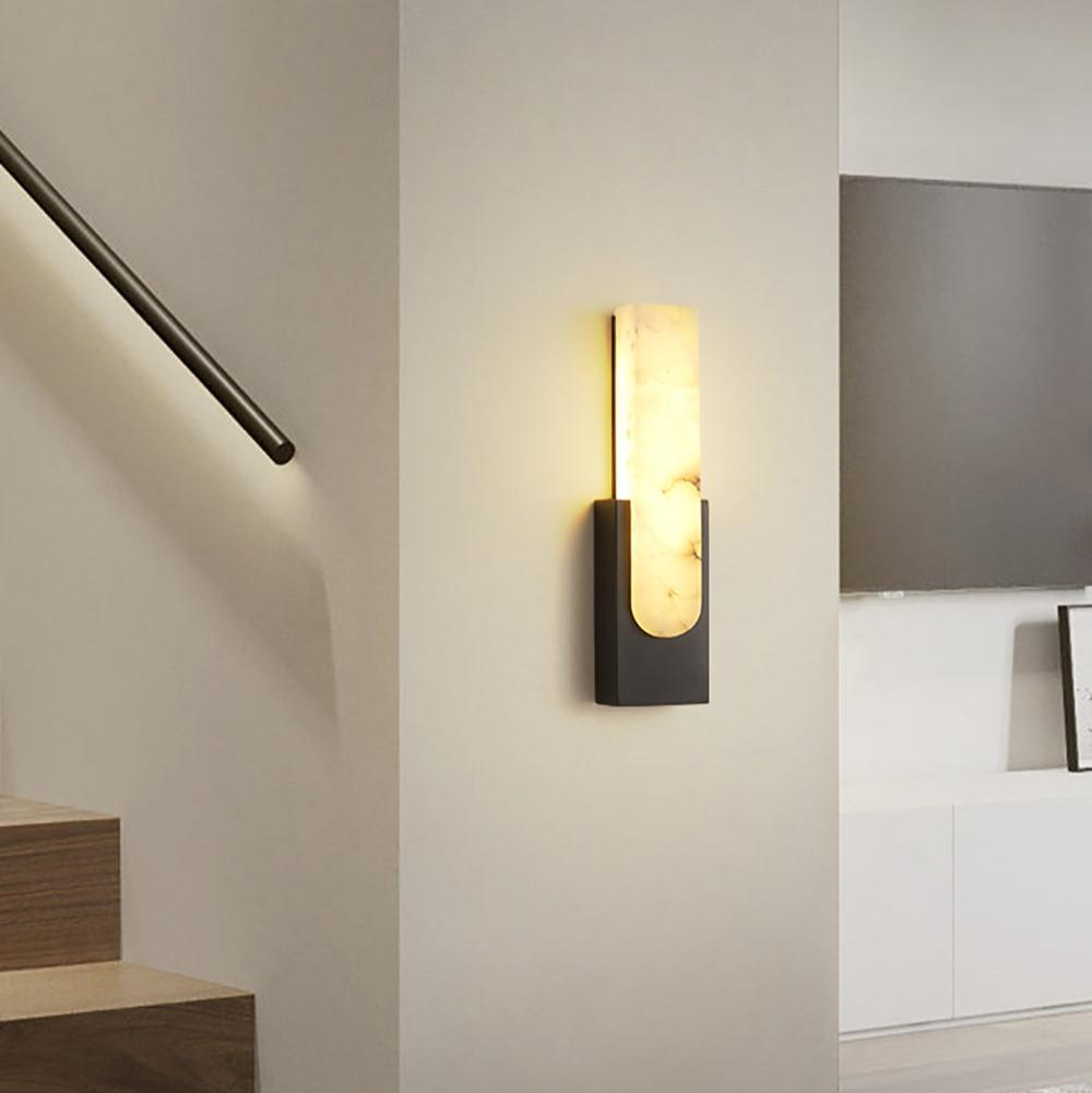 Agatha Modern Artificial Alabaster Minimalist Wall Light