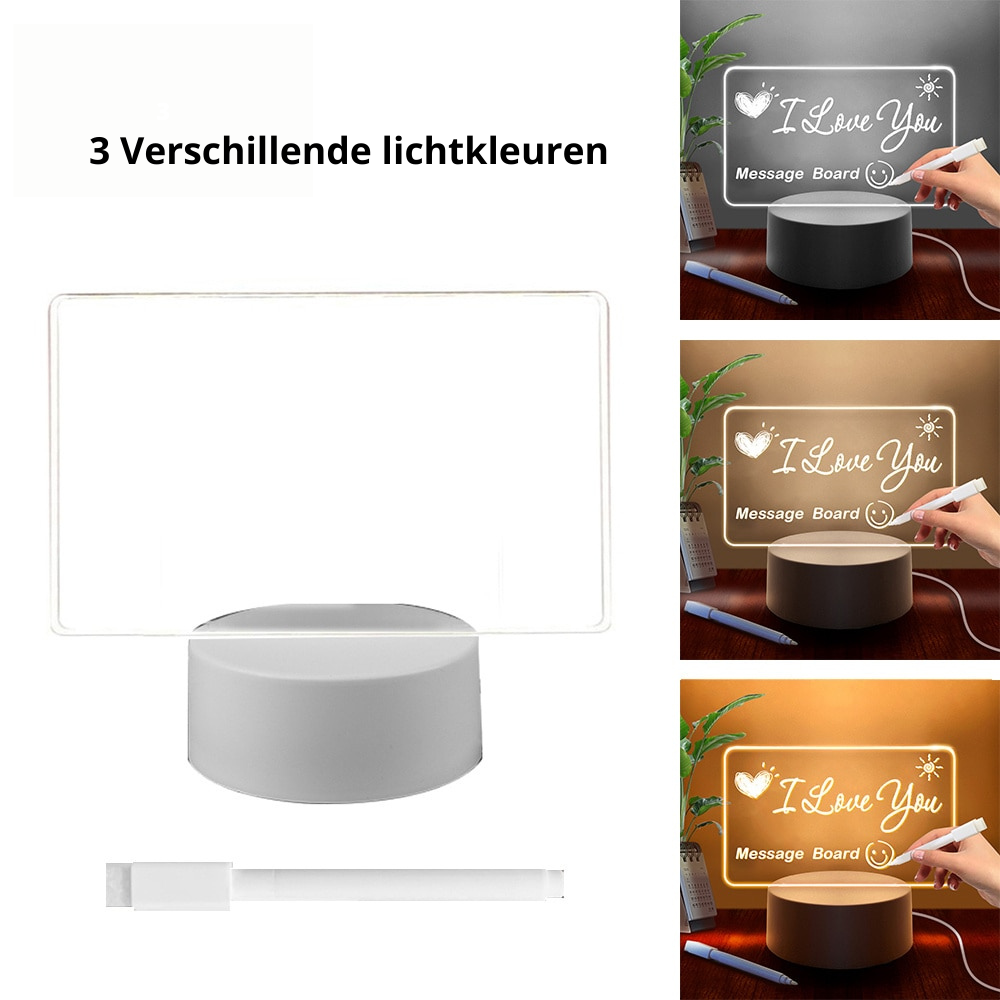 Emiel | Night Lamp with Integrated Notice Board and Pen