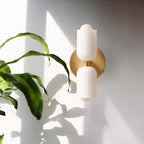 Elegance Cream Acrylic Metal Base Minimalist Wall Light