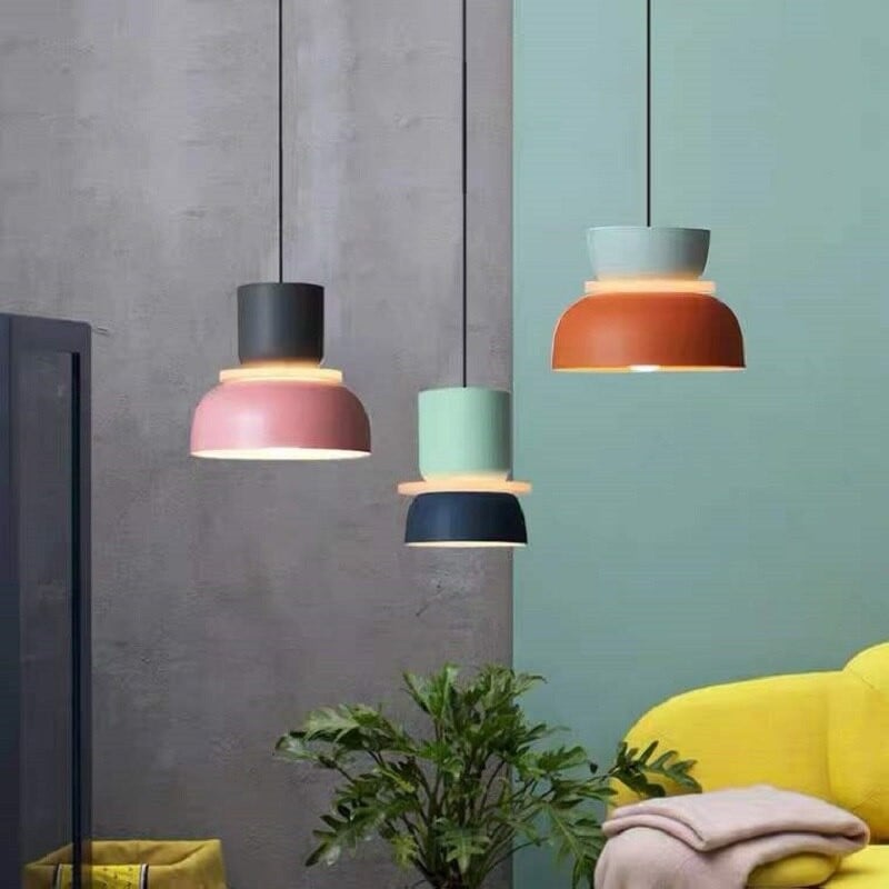 Irina Colorful Bowl Shade Pendant Light