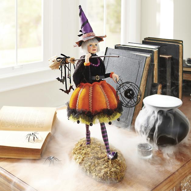 Finn | Artisan Witch Resin Figurine for Halloween Decor