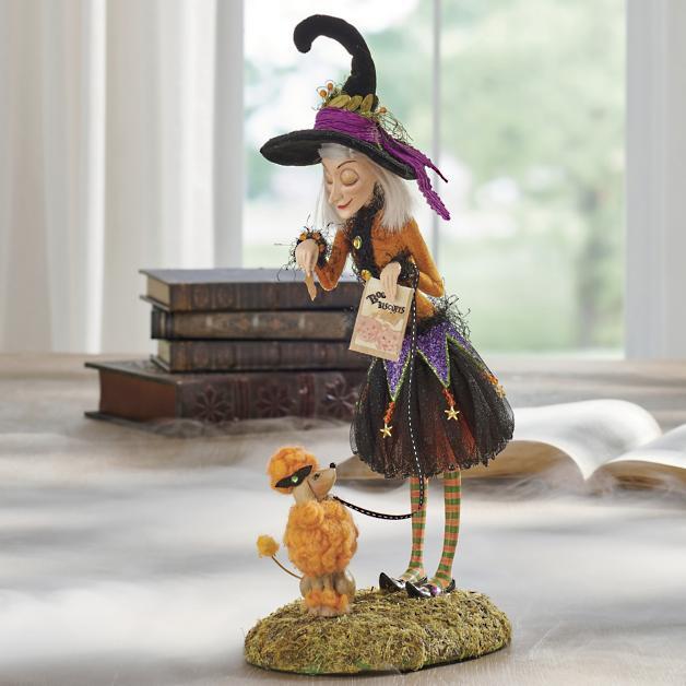 Finn | Artisan Witch Resin Figurine for Halloween Decor