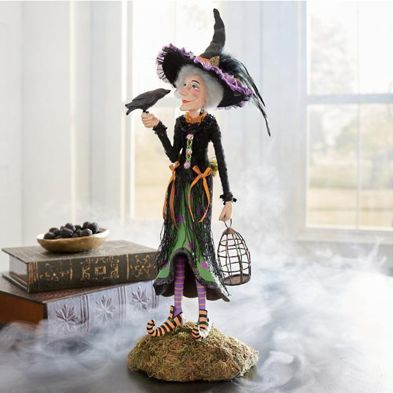 Finn | Artisan Witch Resin Figurine for Halloween Decor