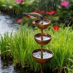 Frits | Three-Bowl Bird Bath Stand