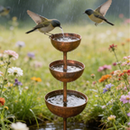 Frits | Three-Bowl Bird Bath Stand