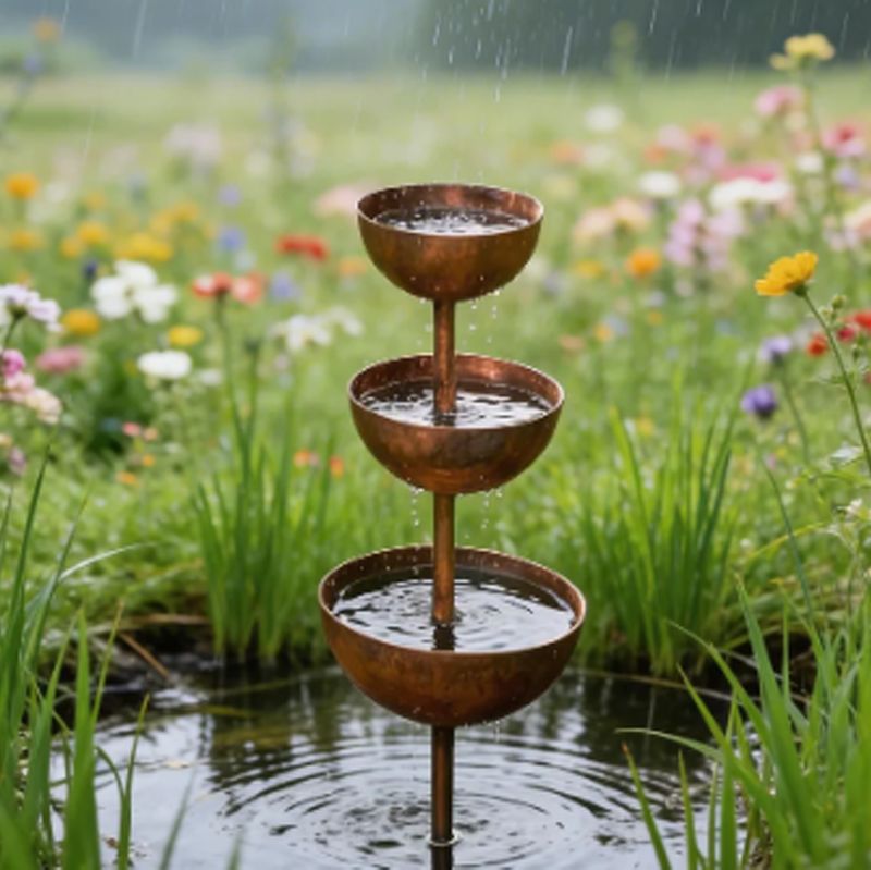 Frits | Three-Bowl Bird Bath Stand