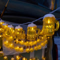Gerard Warm White Beer Mug String Lights with 20 LED Bulbs
