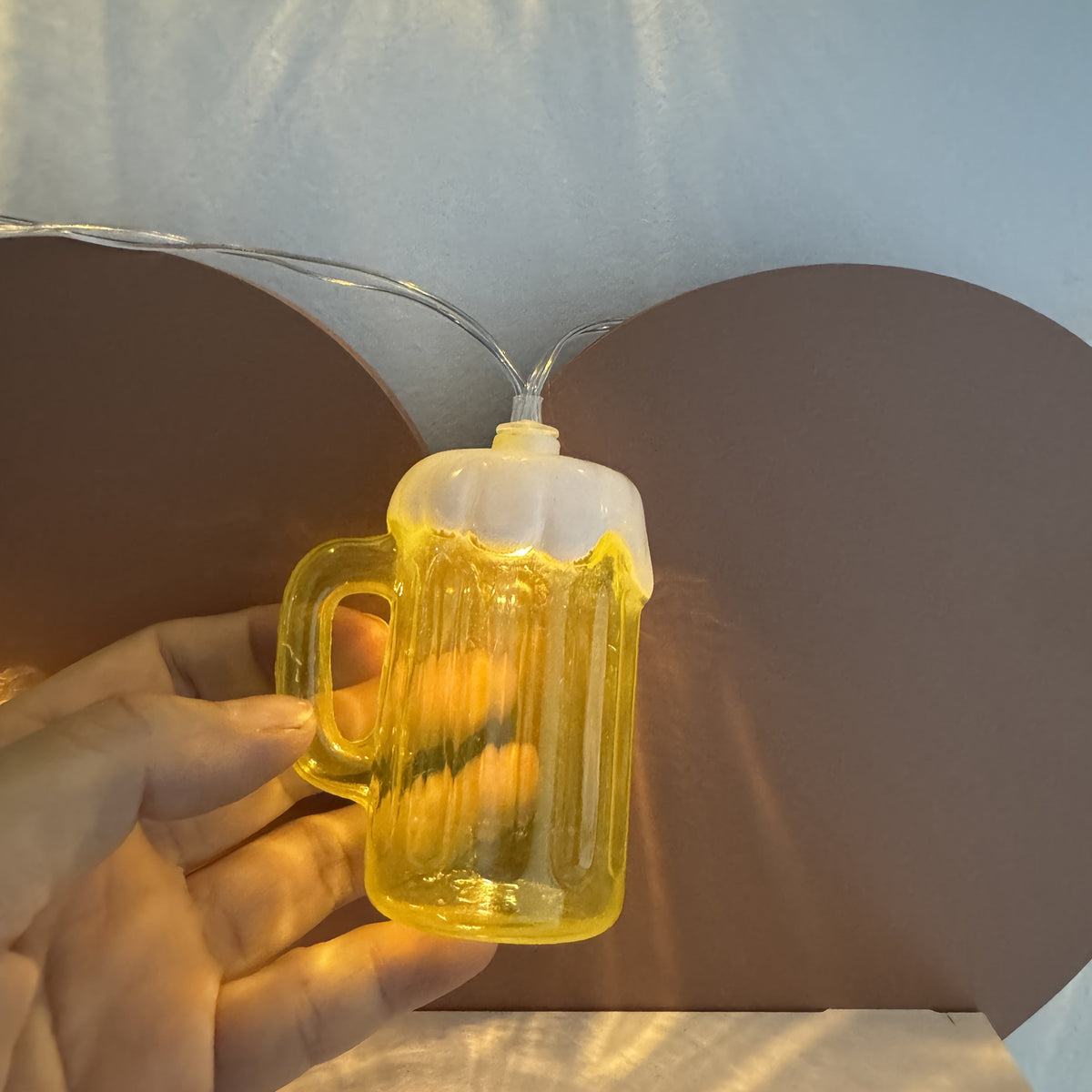 Gerard Warm White Beer Mug String Lights with 20 LED Bulbs