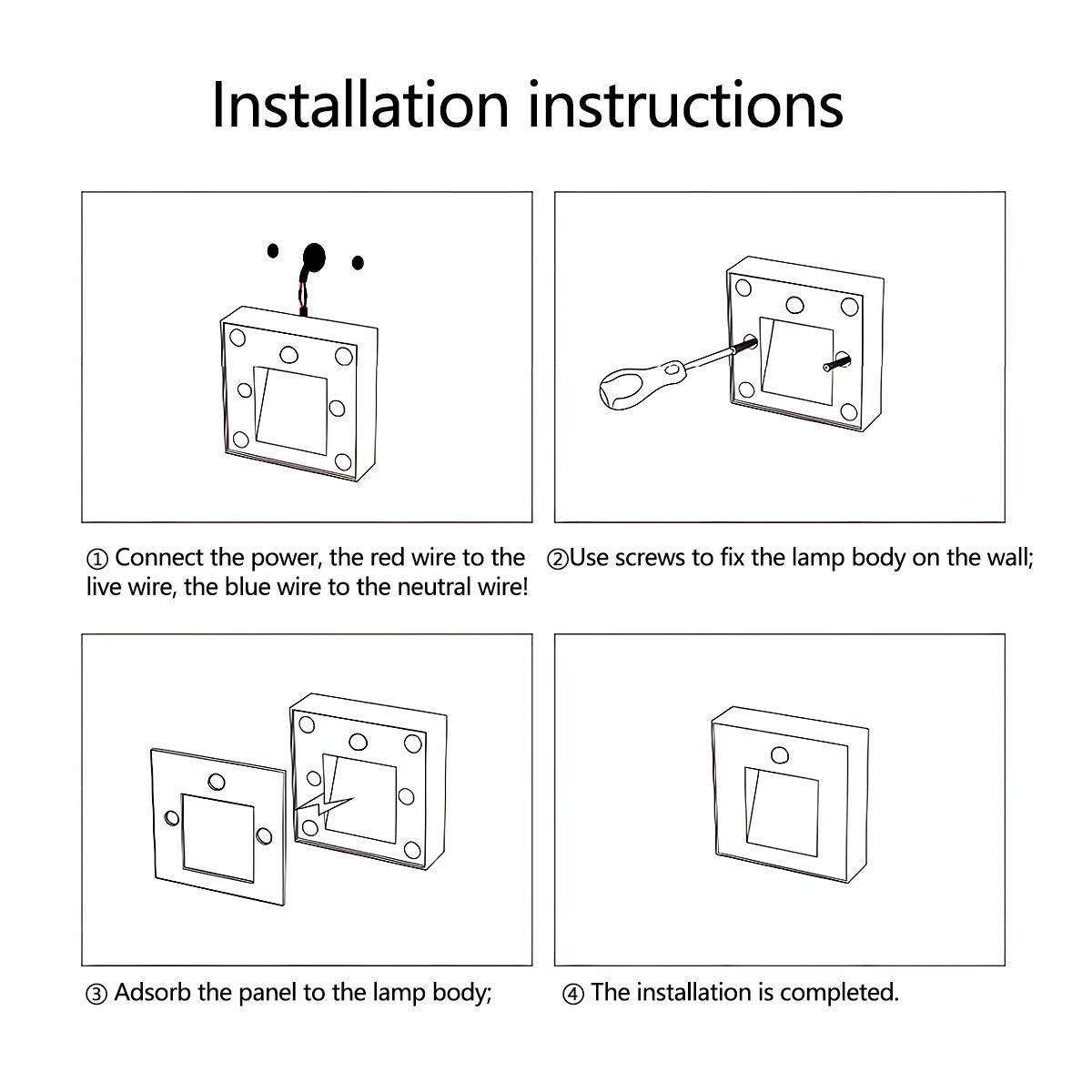 Modern Minimalist Motion Sensor LED Wall Stairway Lights