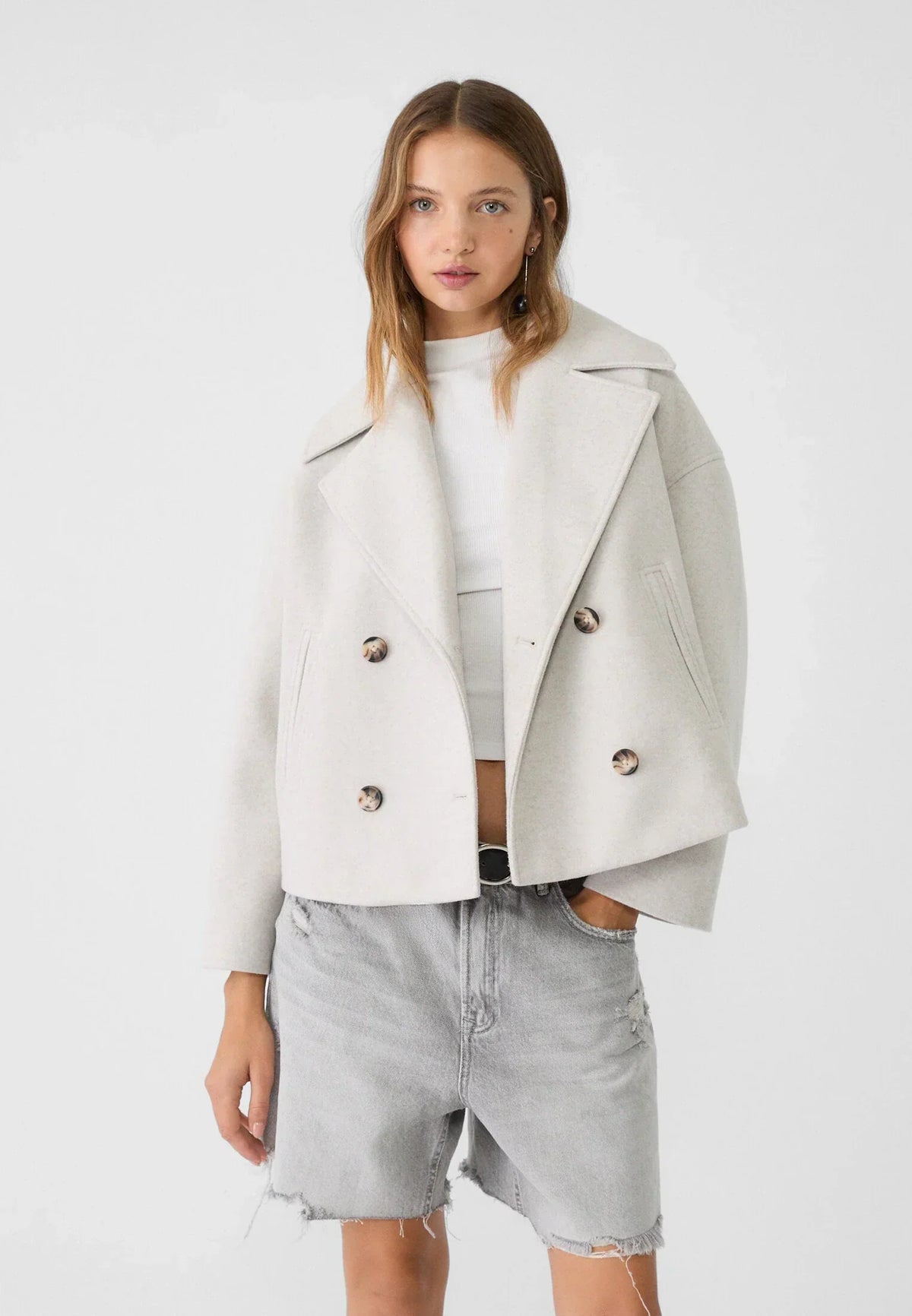 Elegant Loose Fit Double-Breasted Women's Jacket