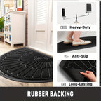 Klaas | Versatile Half-Round Rubber Door Mat for Indoor and Outdoor Spaces