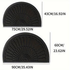 Klaas | Versatile Half-Round Rubber Door Mat for Indoor and Outdoor Spaces
