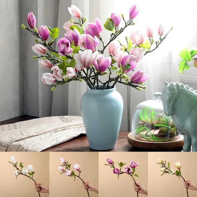 Loek | Faux Magnolia Flower Branch