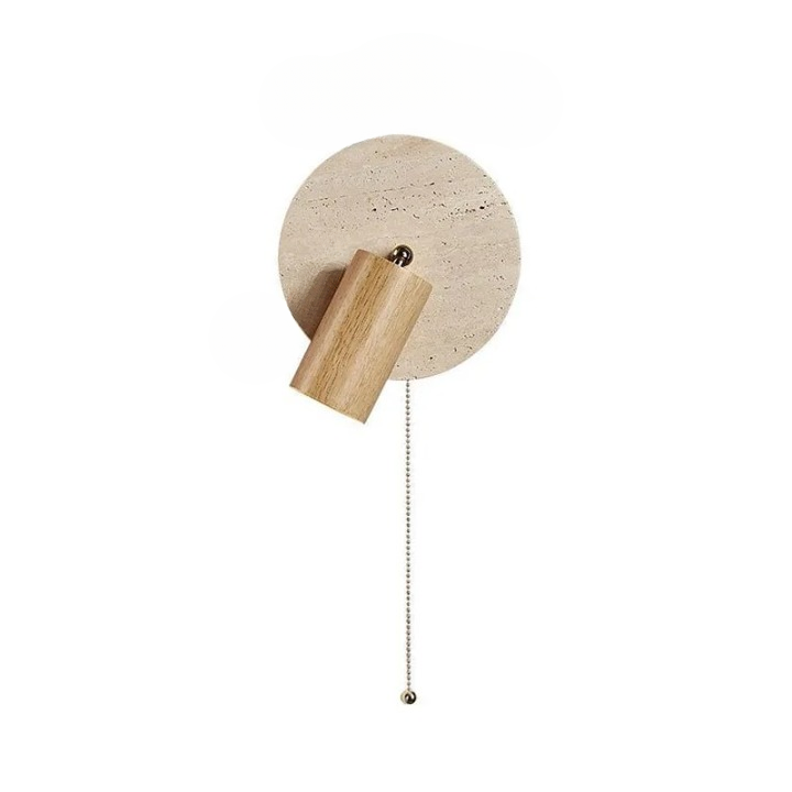 Travertine Modern Rotatable Bedside Wall Light