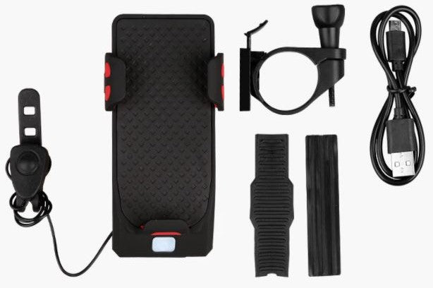 Max | Versatile 4-in-1 Bike Accessory with Phone Holder and Integrated Lighting