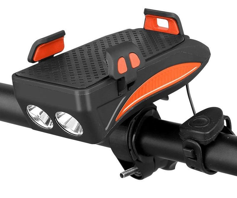 Max | Versatile 4-in-1 Bike Accessory with Phone Holder and Integrated Lighting