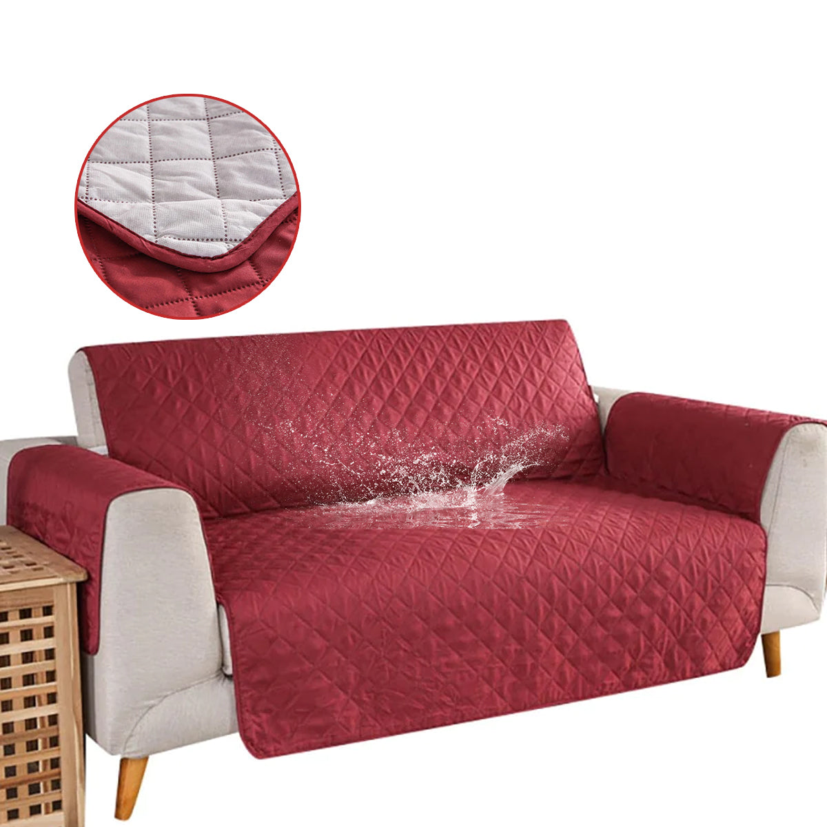 Melle | Quilted Sofa Protector Cover