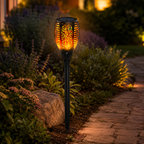 Menno | Solar-Powered Garden Torches with Realistic Flame Effect