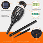 Menno | Solar-Powered Garden Torches with Realistic Flame Effect