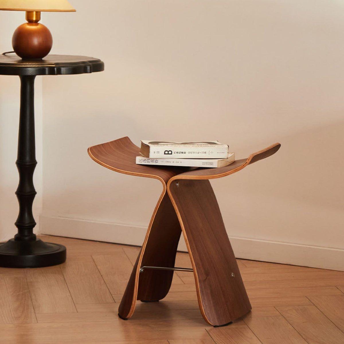 Pieter | Elegant Wooden Butterfly Stool