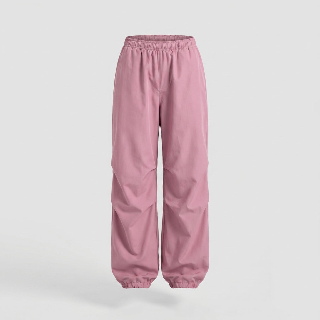 Women's Casual Wide-Leg Cargo Joggers – Comfortable Loose Fit with Drawstring Waist and Adjustable Cuffs