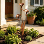 Sven | Decorative Metal Garden Stake Featuring Calla Lilies and Bells