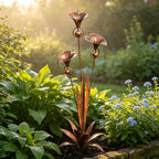 Sven | Decorative Metal Garden Stake Featuring Calla Lilies and Bells