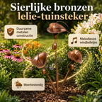 Sven | Decorative Metal Garden Stake Featuring Calla Lilies and Bells