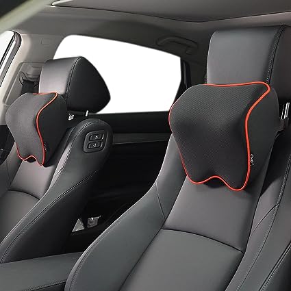 Timo | Set of 2 Memory Foam Neck Pillows for Car Comfort