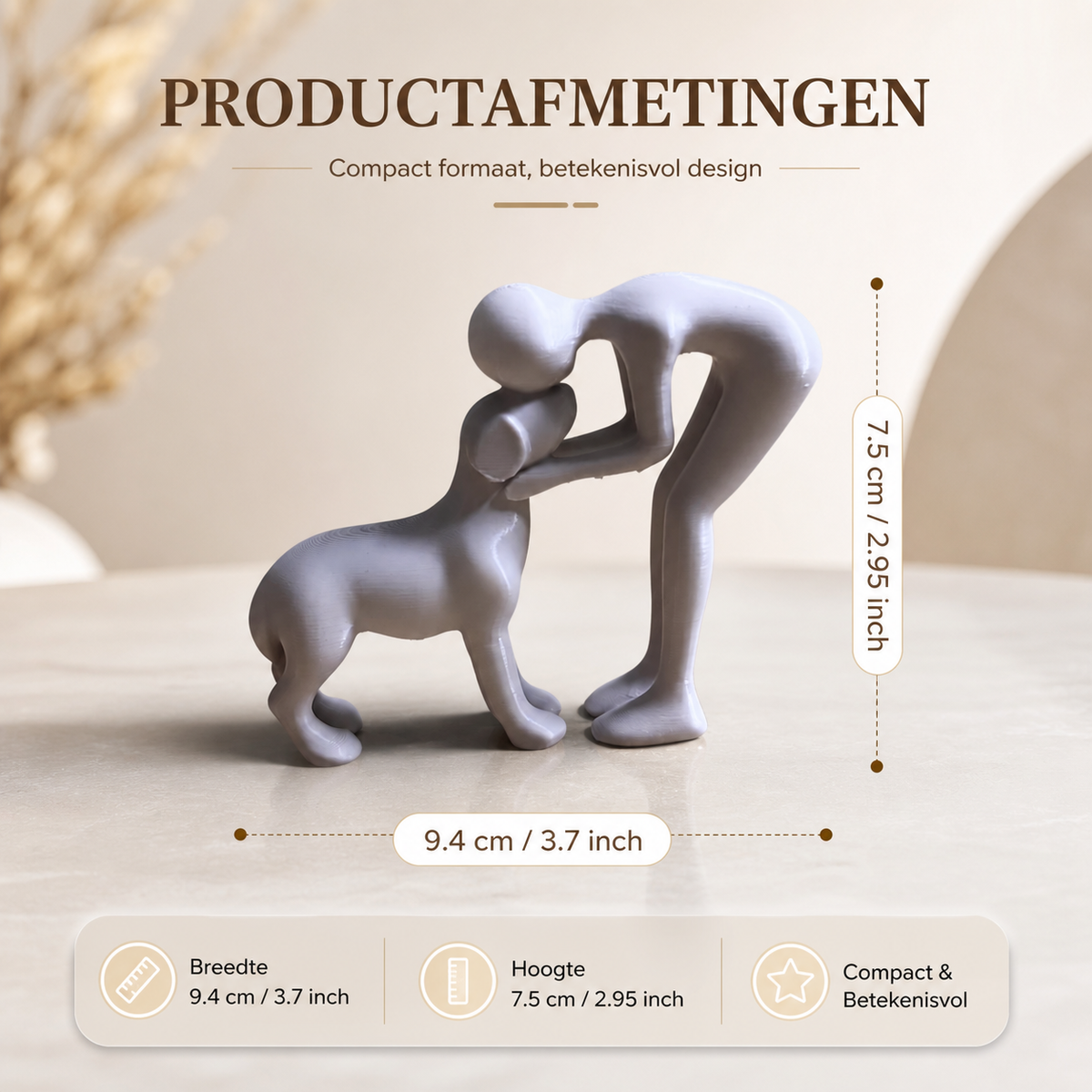 Willem | Abstract Sculpture of a Human and Dog