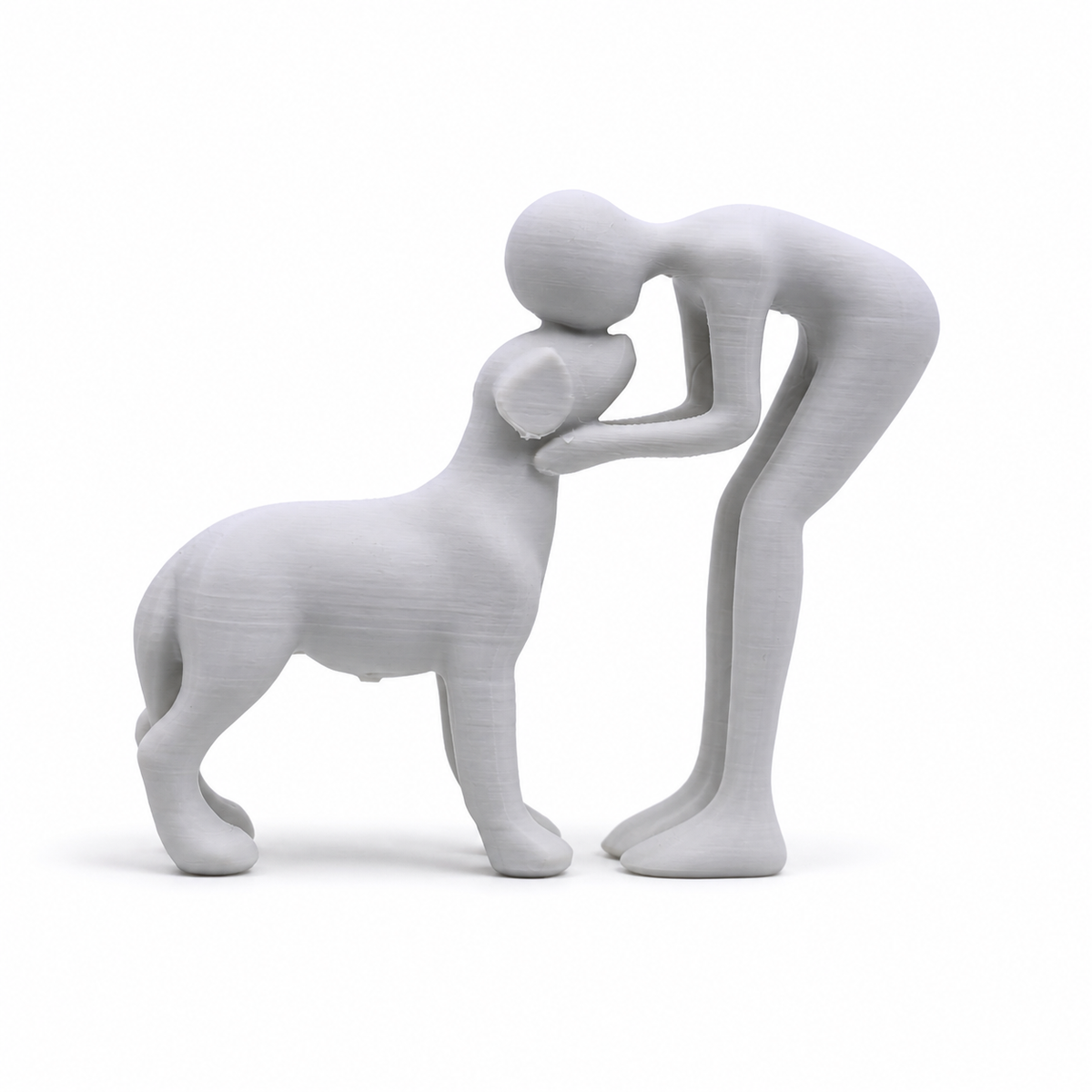 Willem | Abstract Sculpture of a Human and Dog