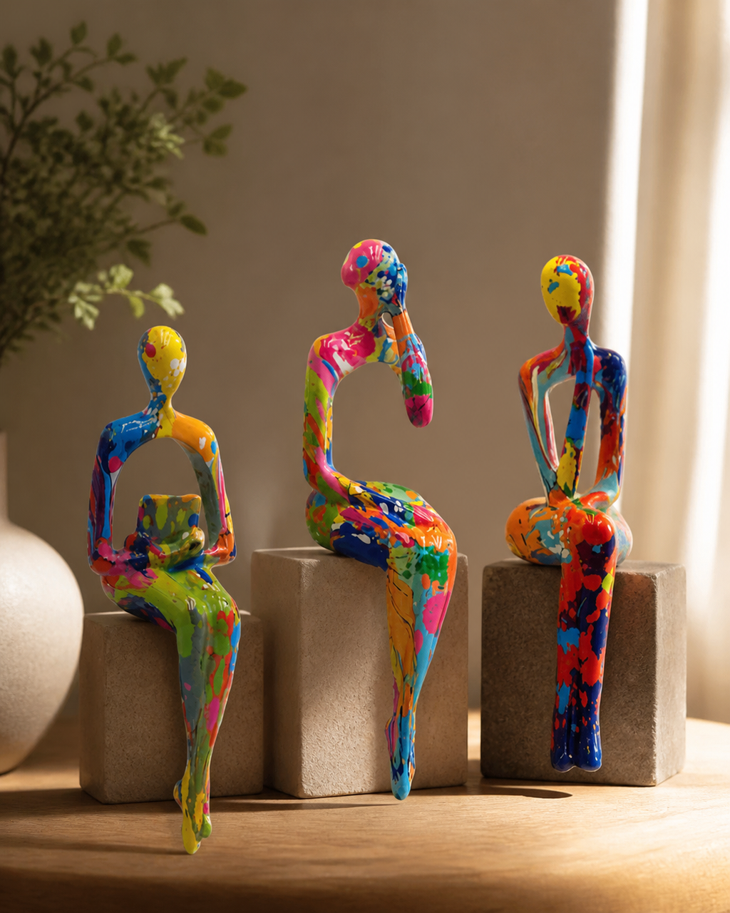Youri | Colorful Abstract Figurine Set