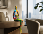 Youri | Colorful Abstract Figurine Set
