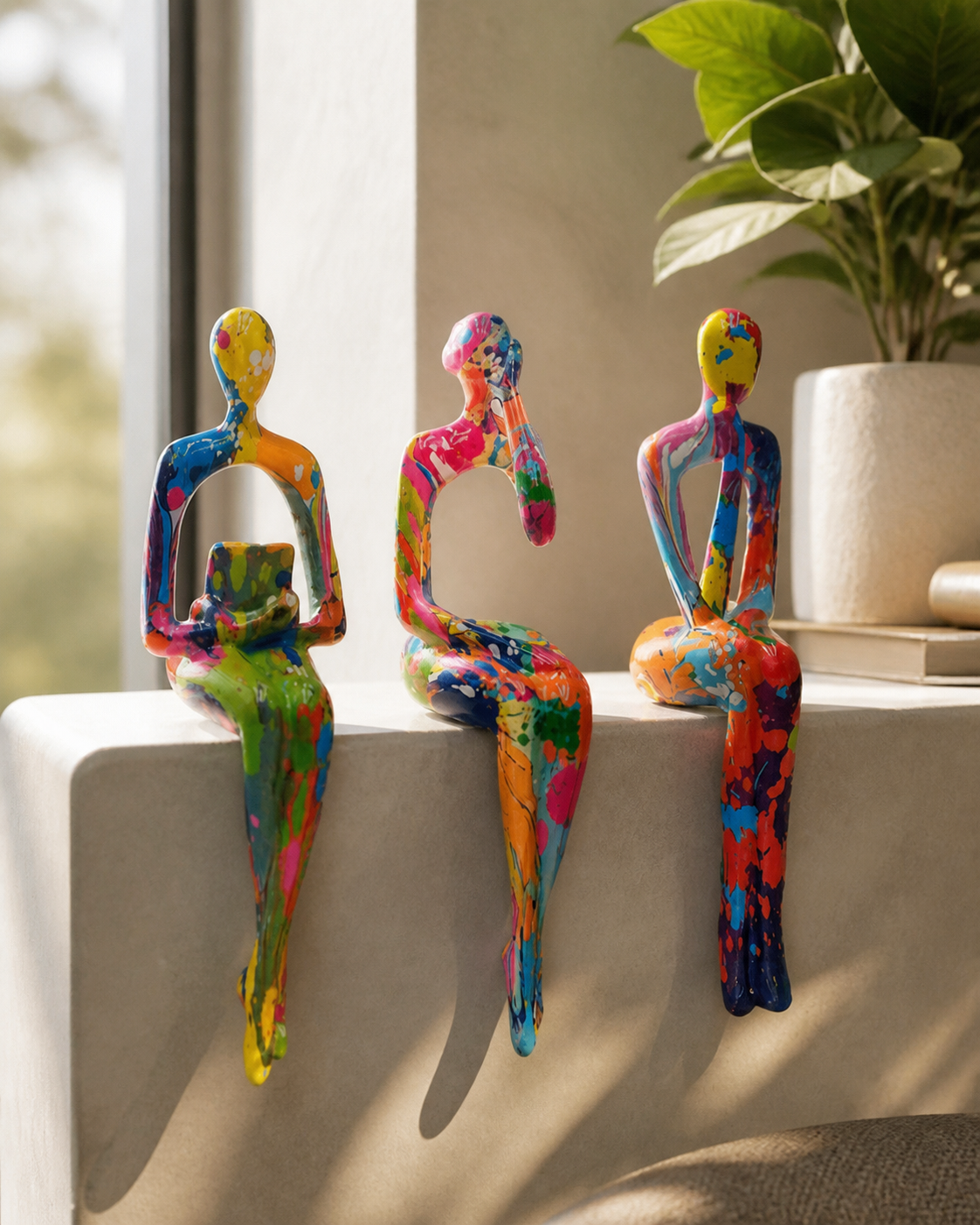Youri | Colorful Abstract Figurine Set