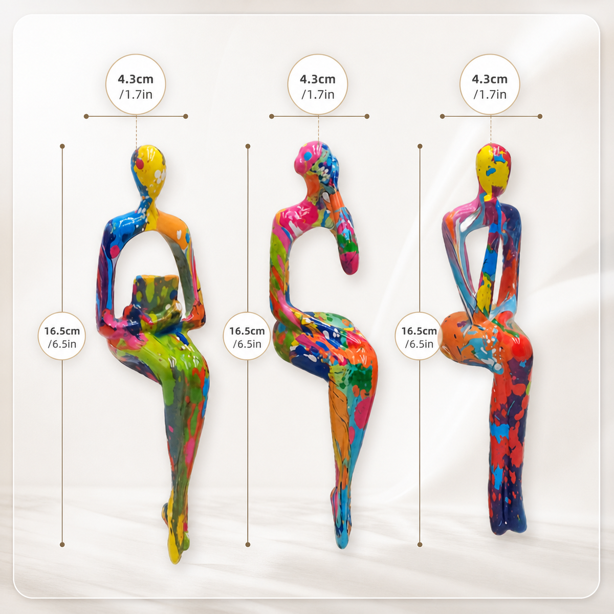 Youri | Colorful Abstract Figurine Set